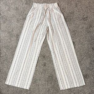 Striped Wide-Leg Pants